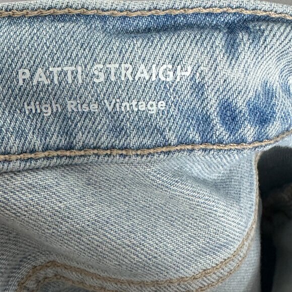 DL1961 Patti Straight High Rise Vintage Jeans Patchwork Power Blue Mixed Size 27 - Picture 8 of 16